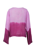 Blusa degradé bordada ligera | Talla L