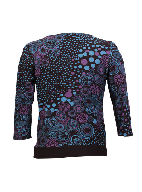 Blusa estampada escote cruzado | Talla XL