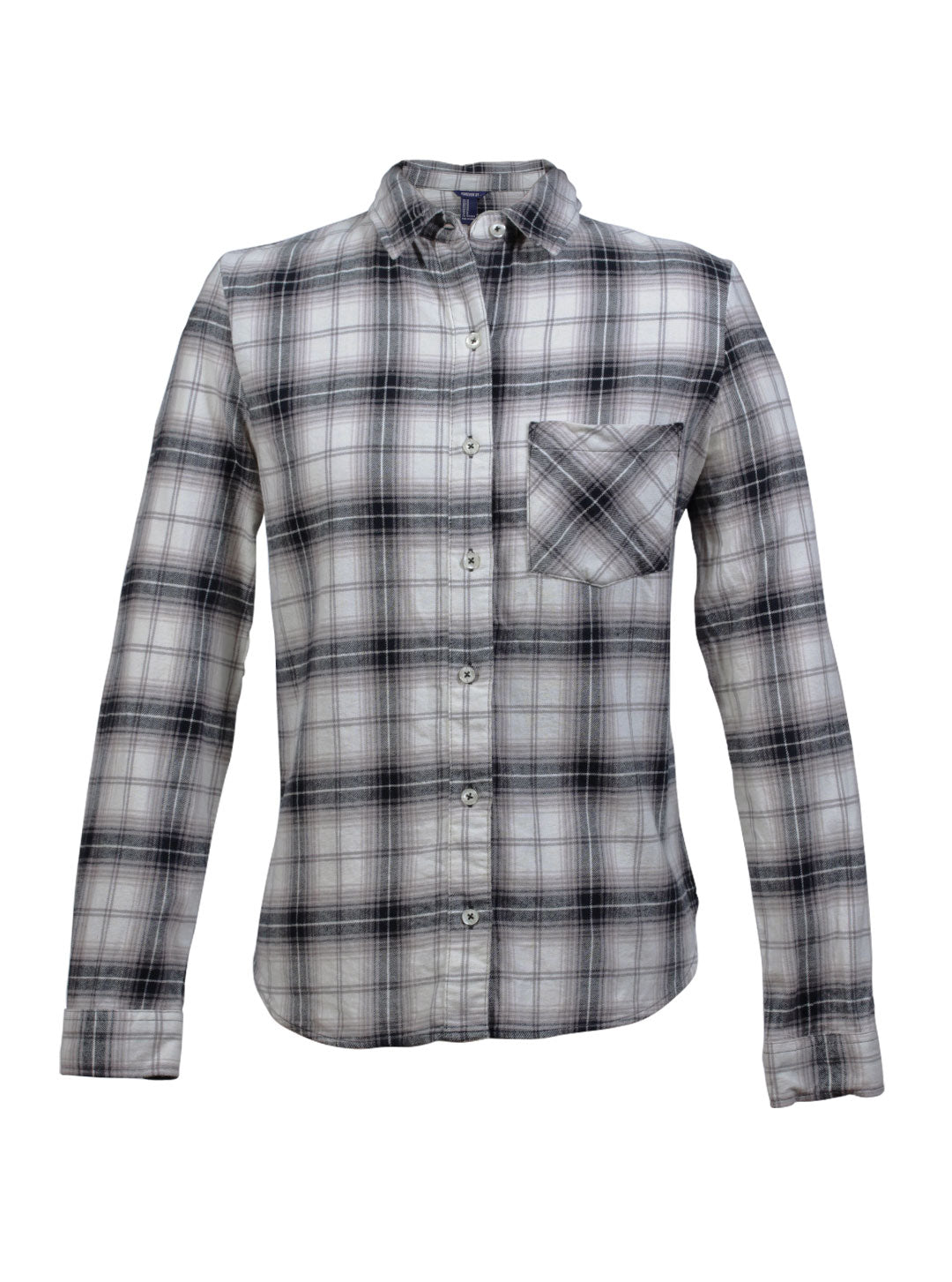 Camisa cuadros manga larga franela | Talla M