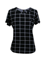 Polera cuadros bolsillo cremallera | Talla L