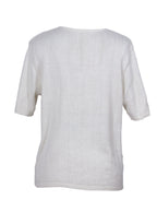 Blusa tejida calada manga corta | Talla L