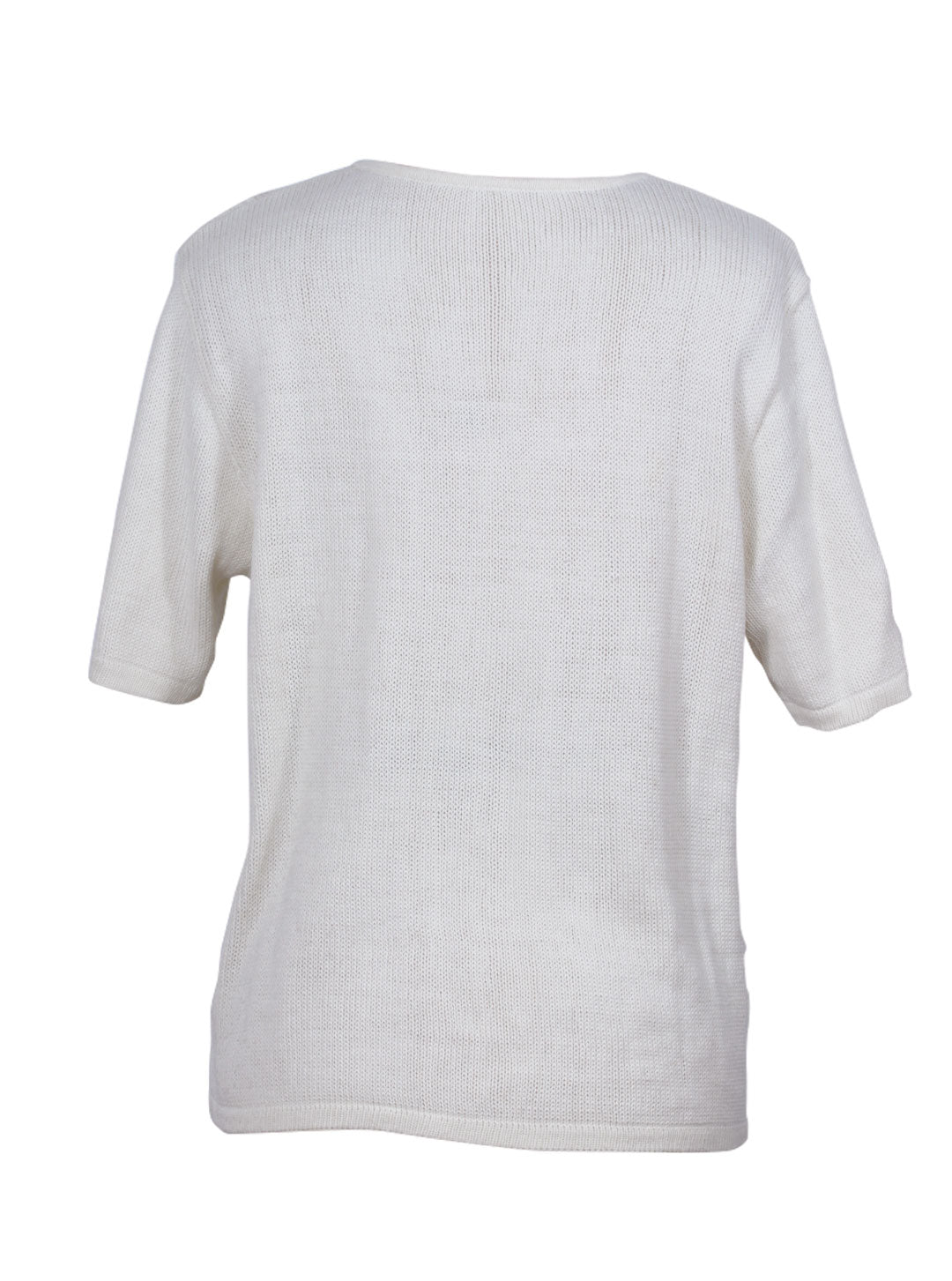 Blusa tejida calada manga corta | Talla L