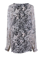 Blusa estampado animal print manga larga | Talla L