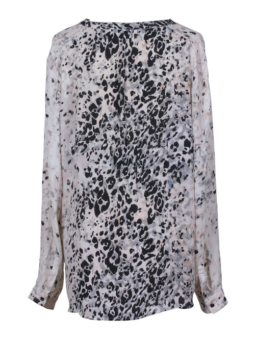 Blusa estampado animal print manga larga | Talla L