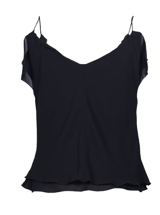 Blusa tirantes escote drapeado ligera | Talla M