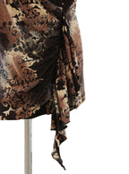 Blusa cruzada estampado ornamental | Talla XL