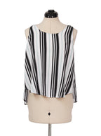 Top rayado corte recto sin mangas | Talla M