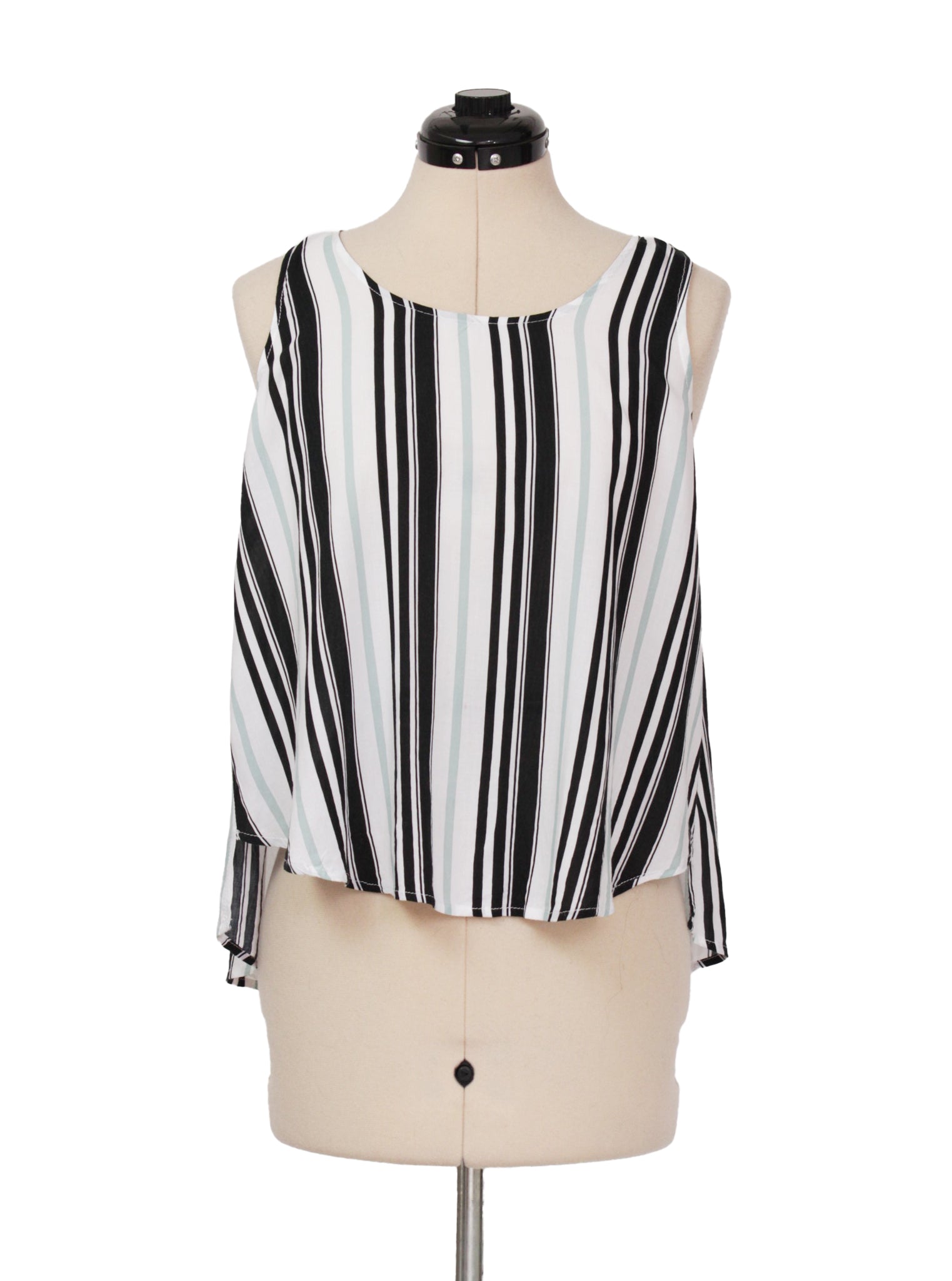 Top rayado corte recto sin mangas | Talla M