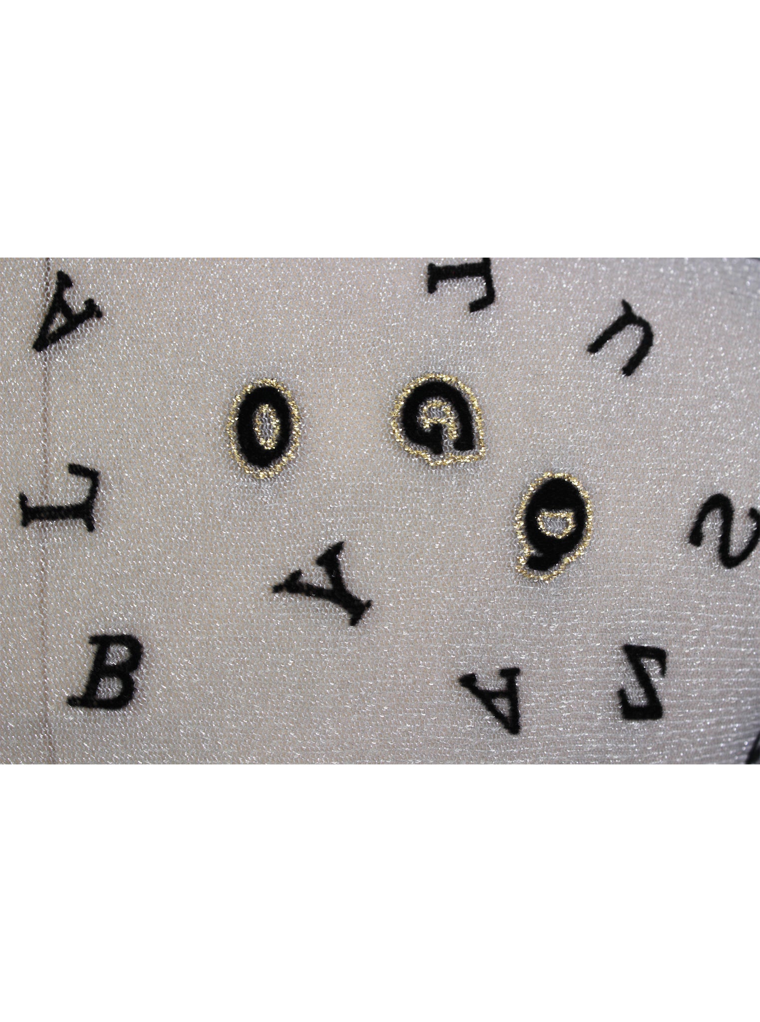 Blusa translúcida con estampado de letras | Talla XS