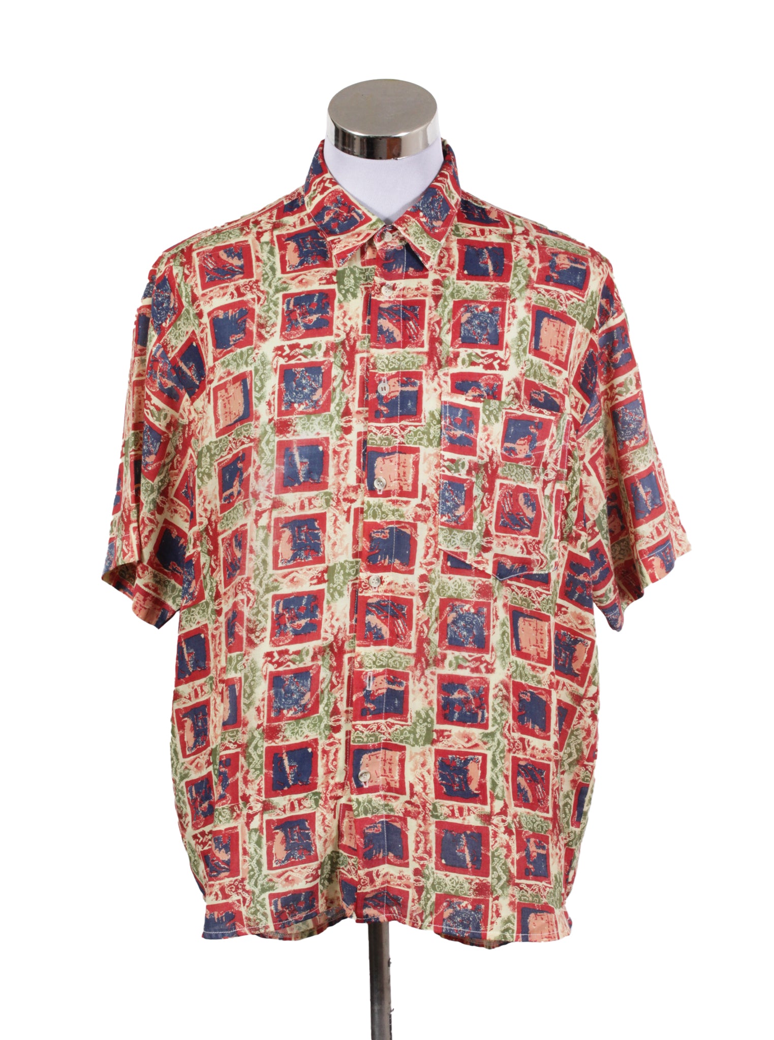 Camisa guayabera estampada ligera | Talla XL