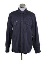 Camisa algodón azul marino clásica | Talla L