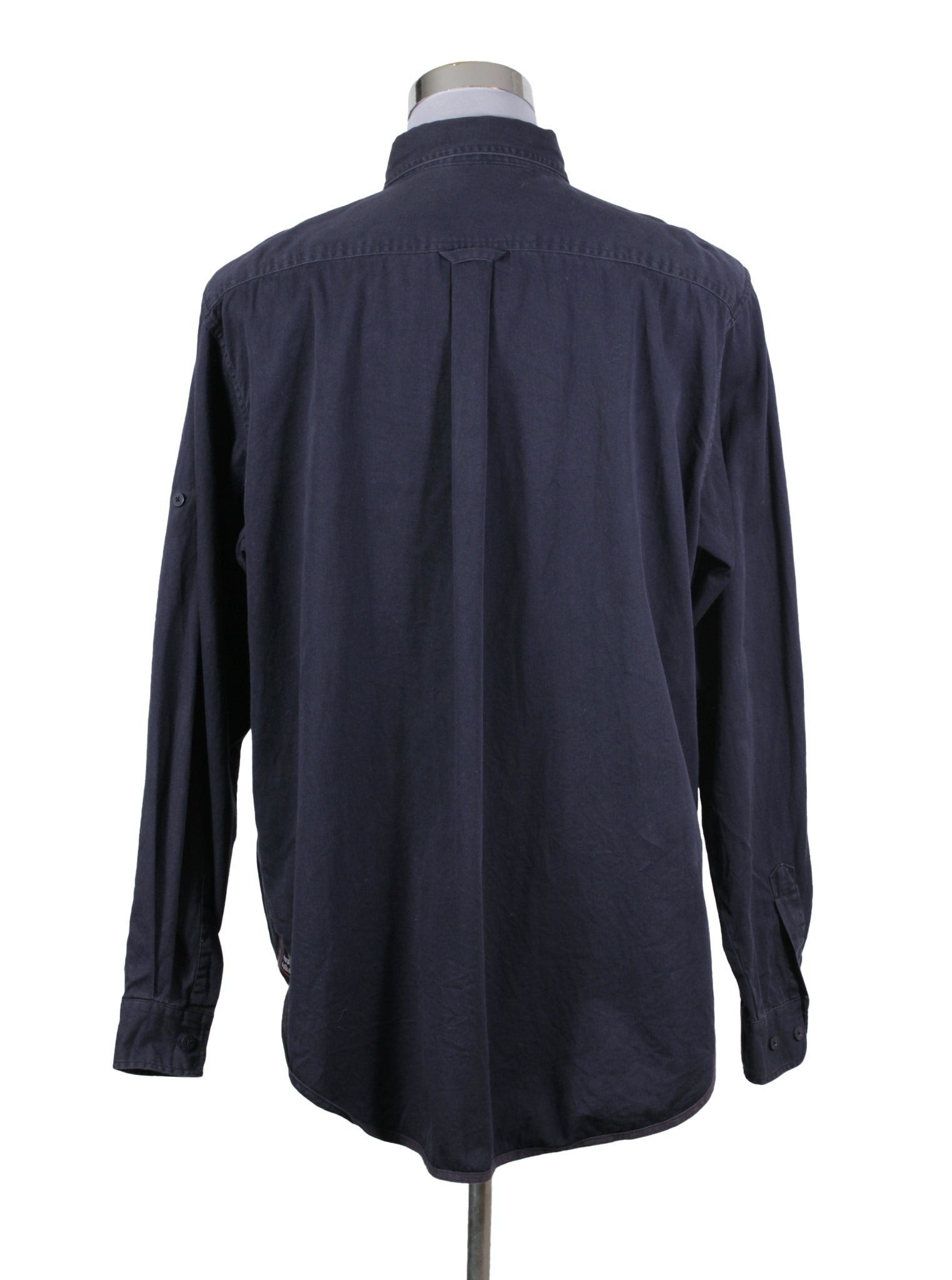 Camisa algodón azul marino clásica | Talla L