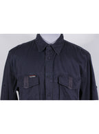 Camisa algodón azul marino clásica | Talla L
