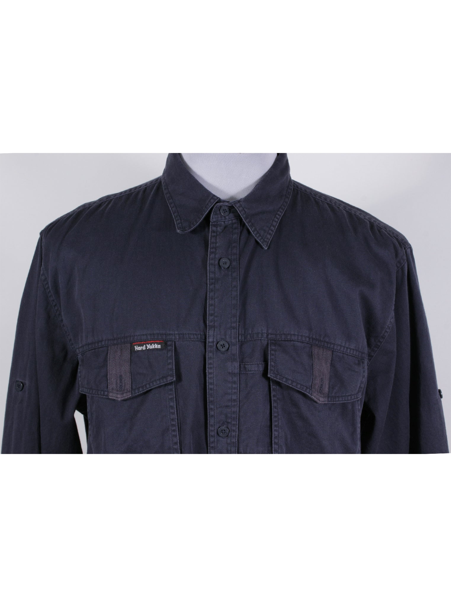 Camisa algodón azul marino clásica | Talla L