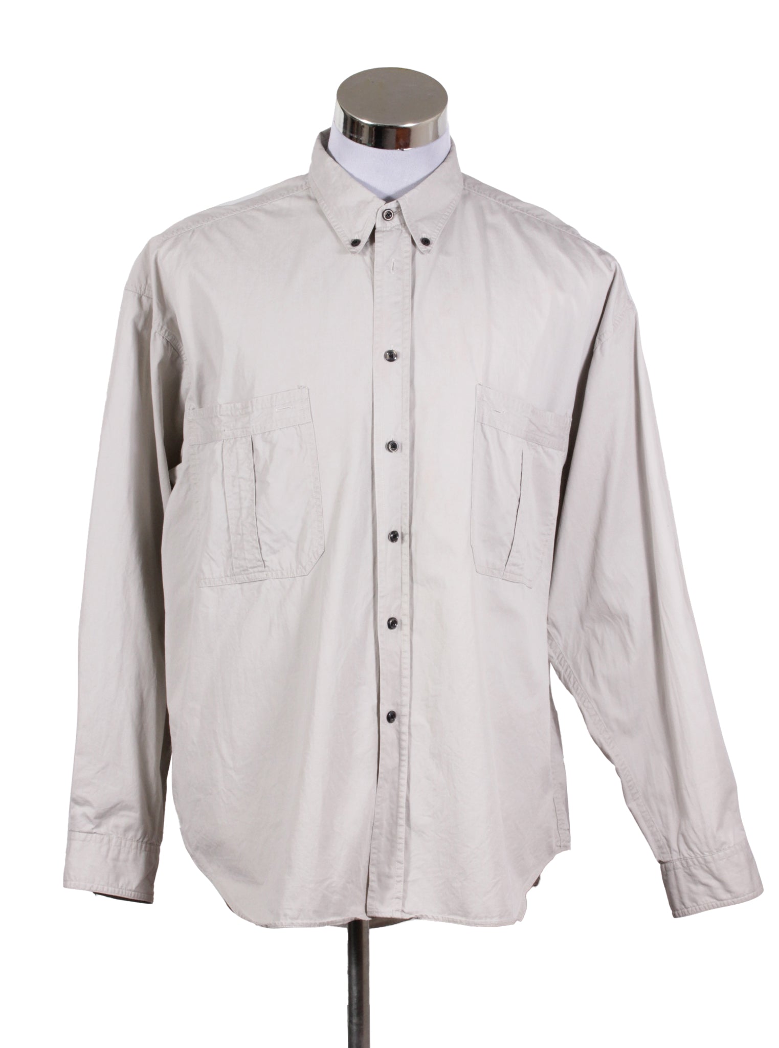Camisa gruesa gris estructurada | Talla L