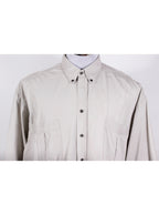 Camisa gruesa gris estructurada | Talla L