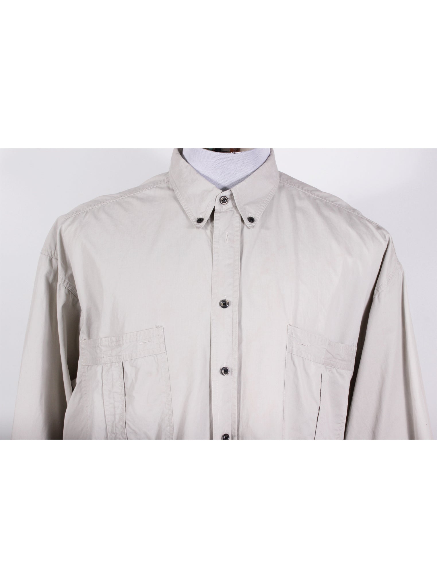 Camisa gruesa gris estructurada | Talla L
