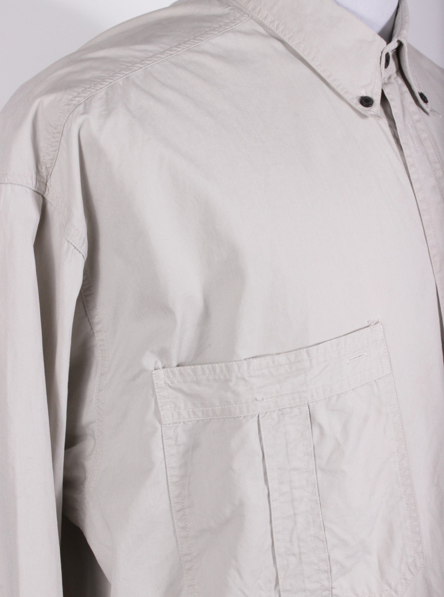 Camisa gruesa gris estructurada | Talla L