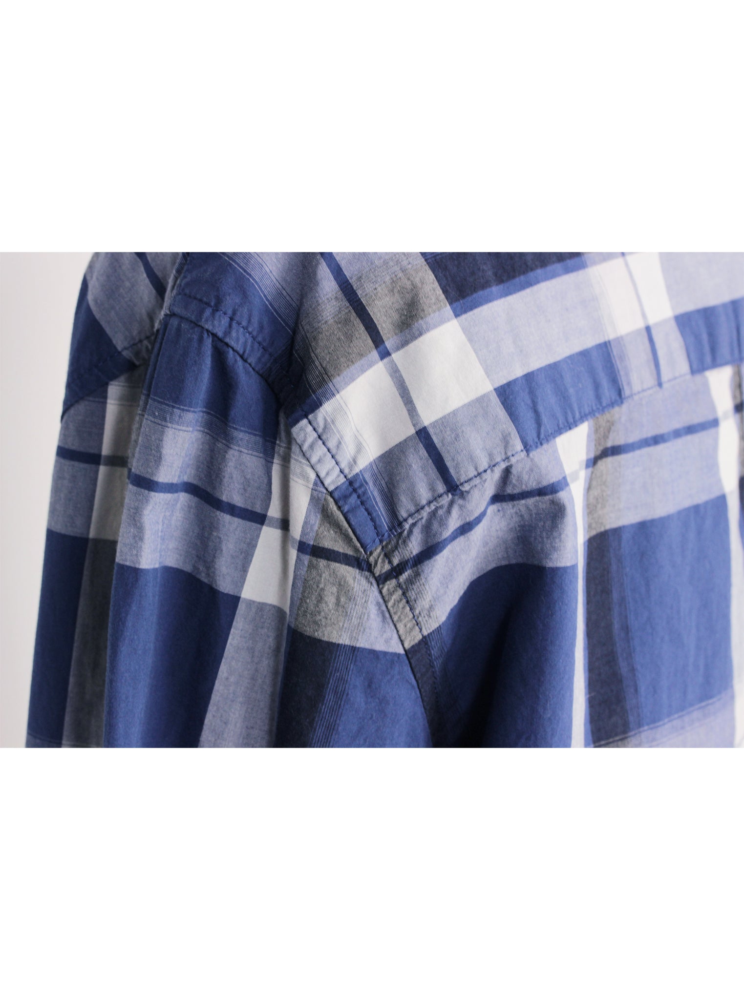 Camisa cuadrillé azul liviana | Talla M