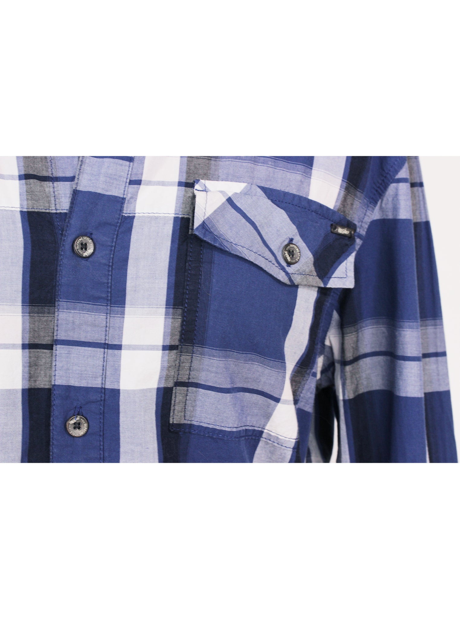 Camisa cuadrillé azul liviana | Talla M