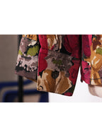 Blusa estampada con botones manga larga | Talla S aprox.