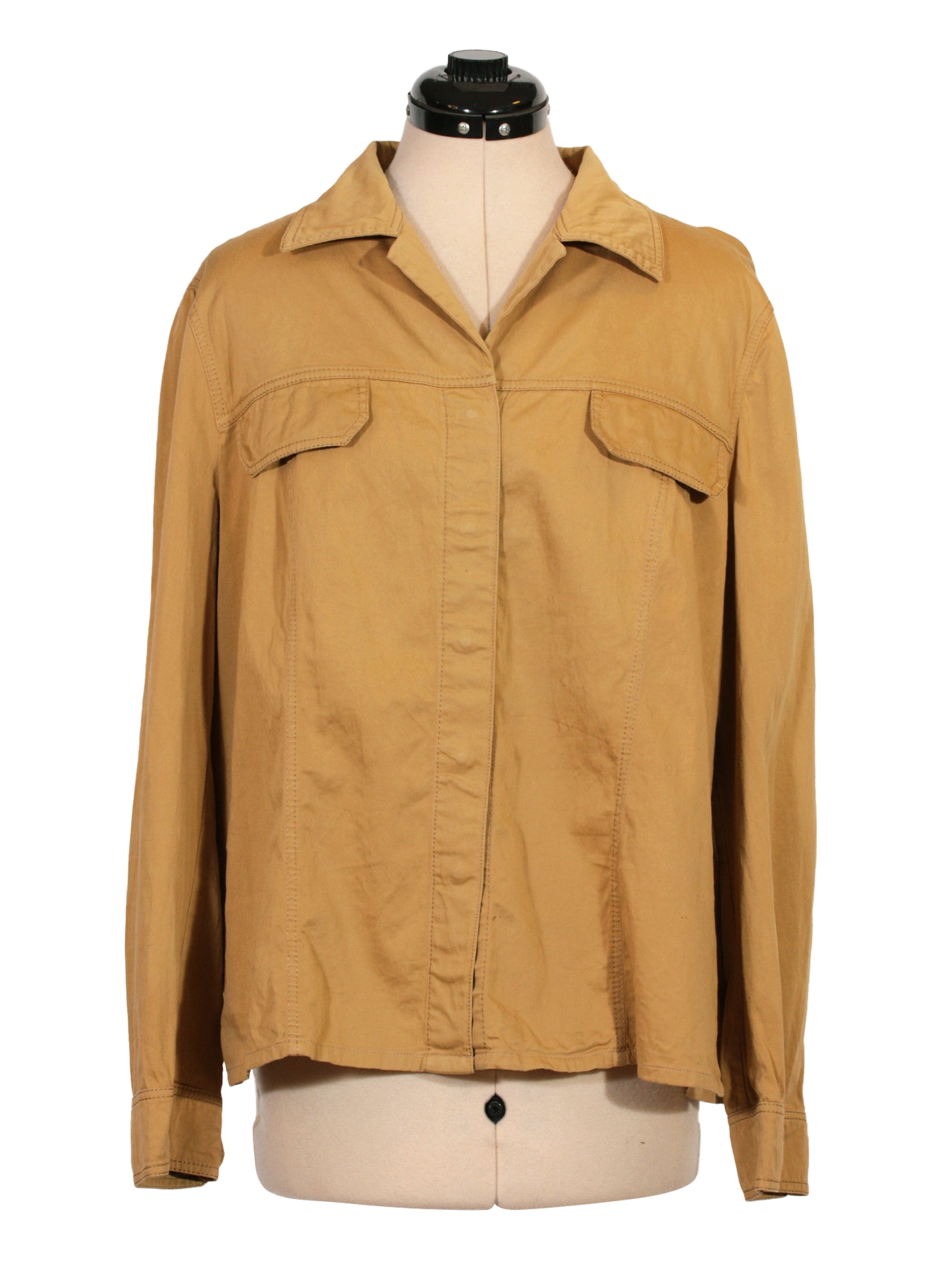 Camisa italiana beige de manga larga | Talla M