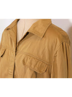 Camisa italiana beige de manga larga | Talla M