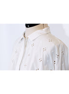 Blusa blanca calada de corte holgado | Talla S