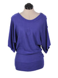 Polera tejida con botones | Talla L