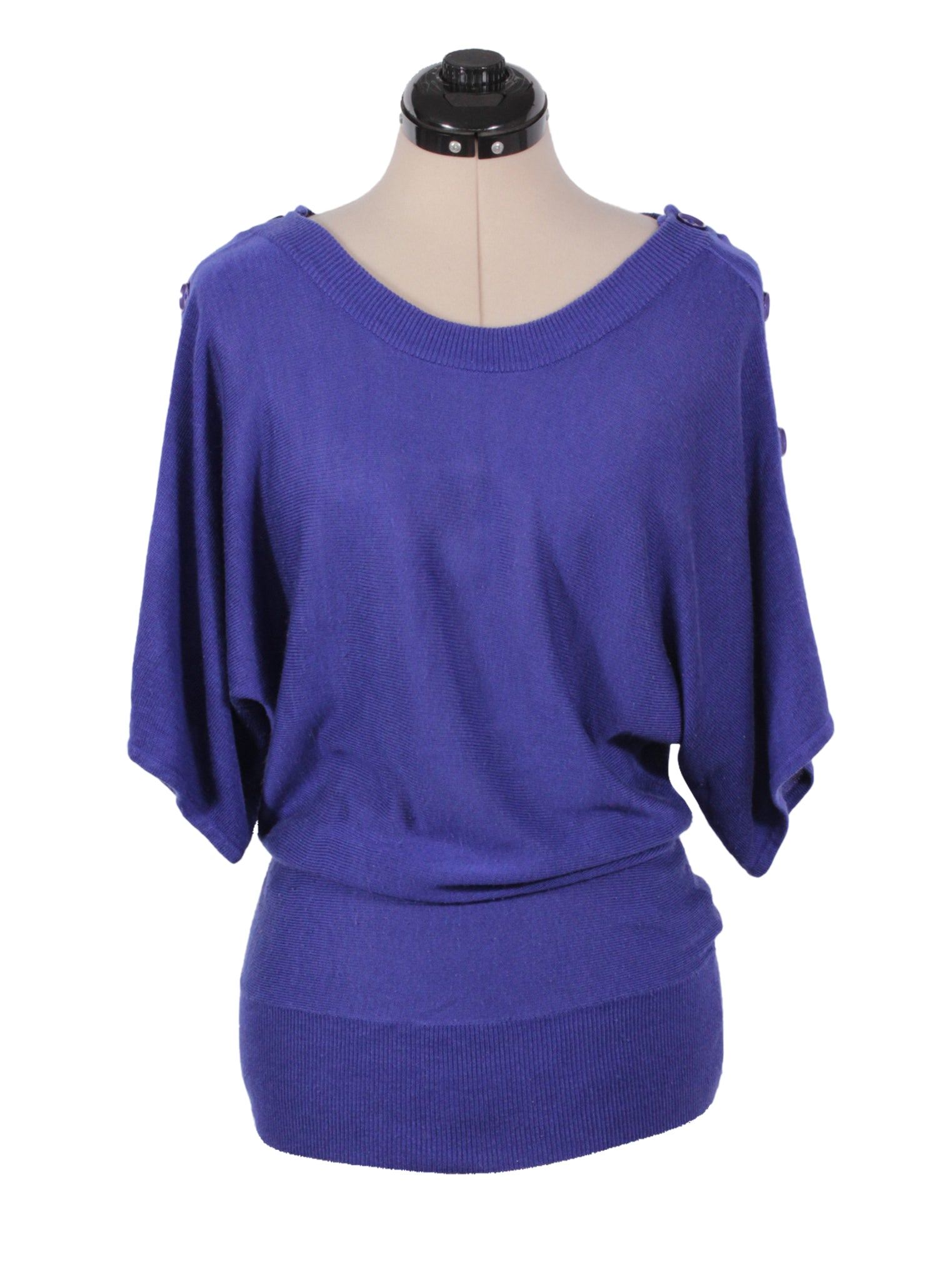 Polera tejida con botones | Talla L