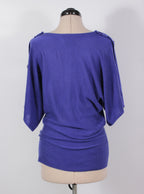 Polera tejida con botones | Talla L