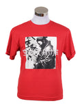 Polera roja estampado oriental | Talla M
