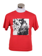 Polera roja estampado oriental | Talla M