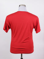 Polera roja estampado oriental | Talla M