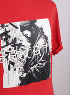 Polera roja estampado oriental | Talla M
