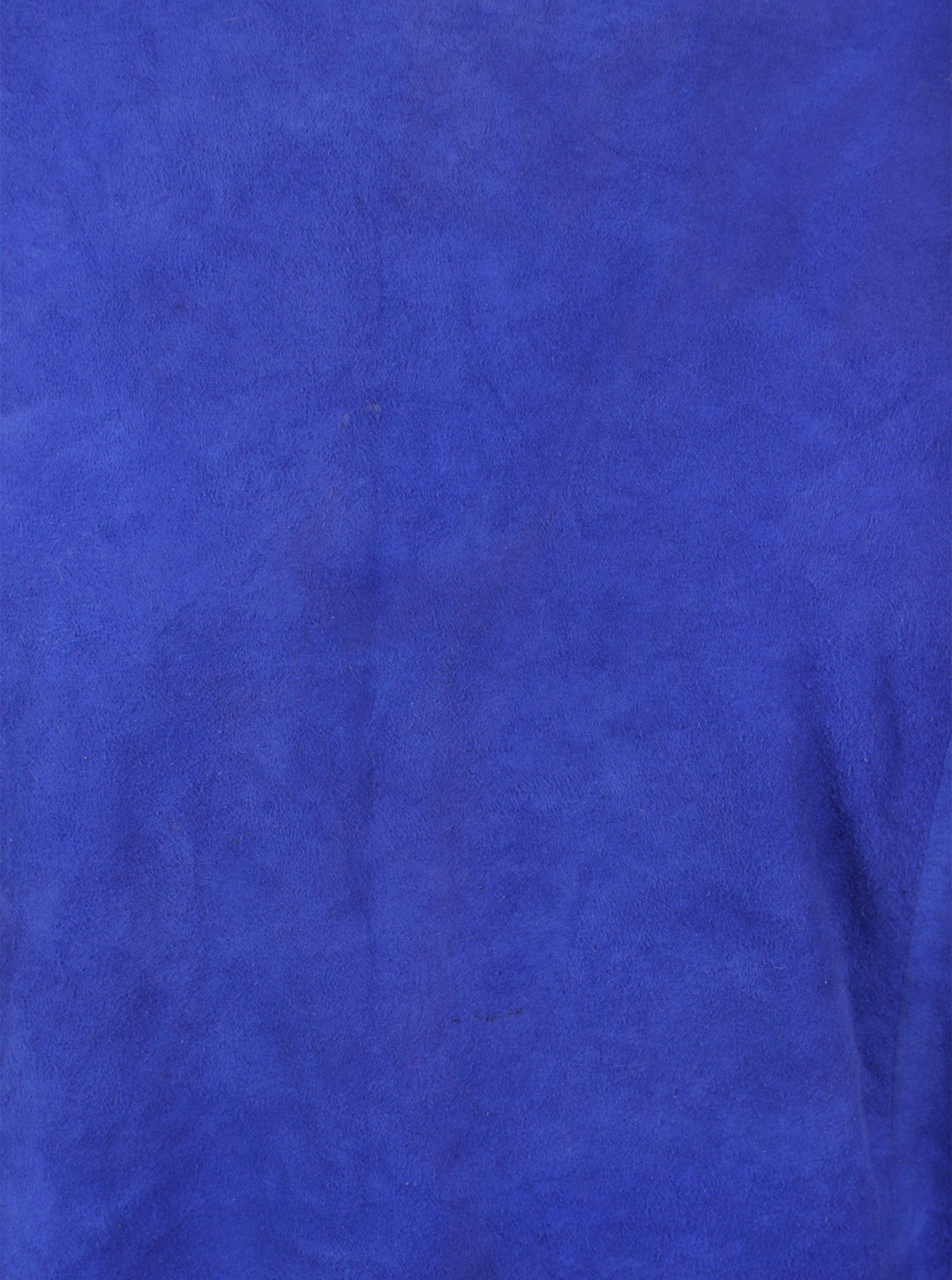 Blusa de cuero teñido azul manga tres cuartos | Talla S