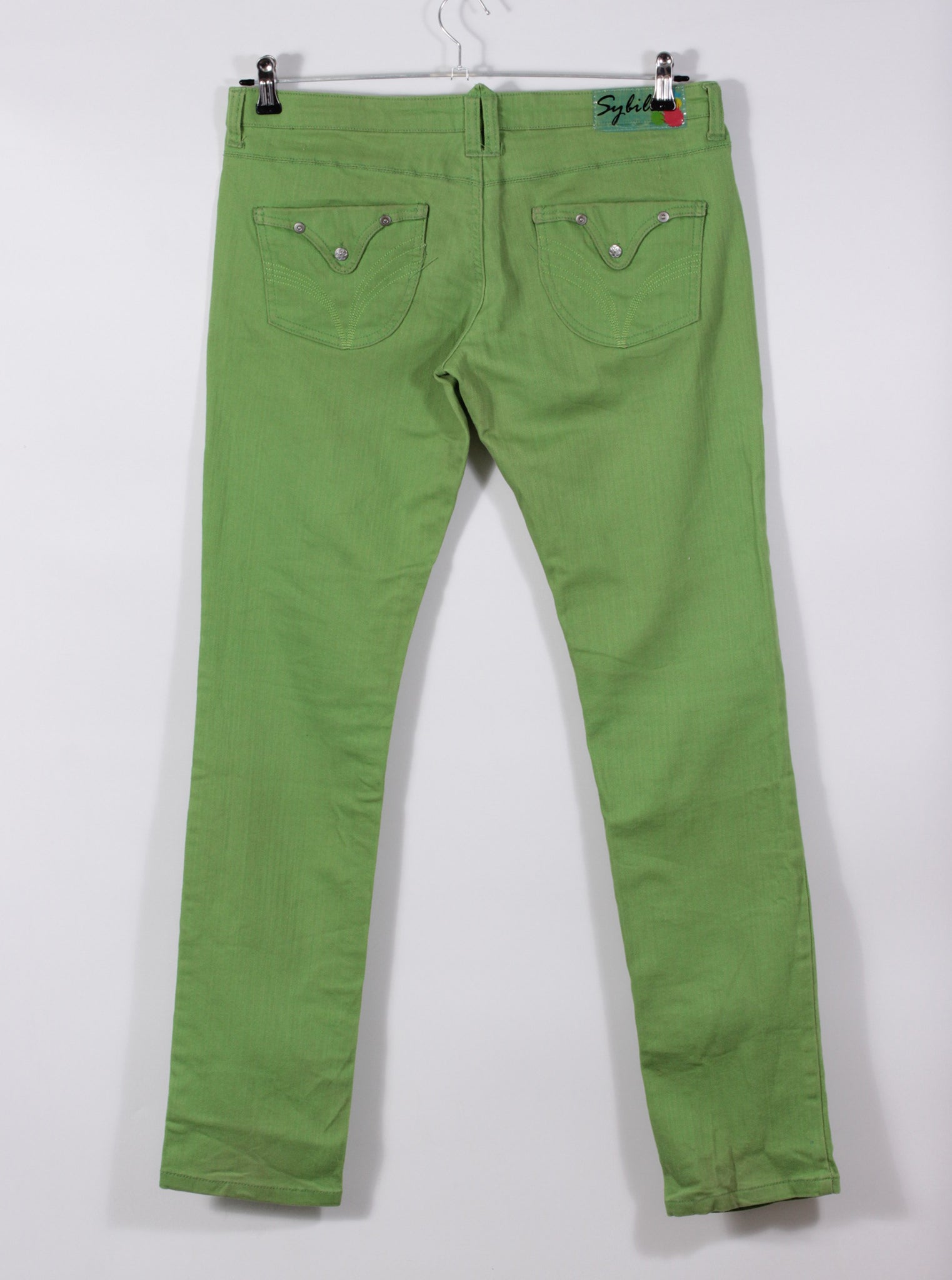 Jeans verdes skinny casual | Talla 44