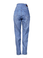 Jeans skinny tiro alto tres botones azul claro | Talla 46