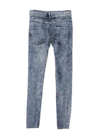 Leggins gris lavado skinny tiro medio textura desgastada | Talla S