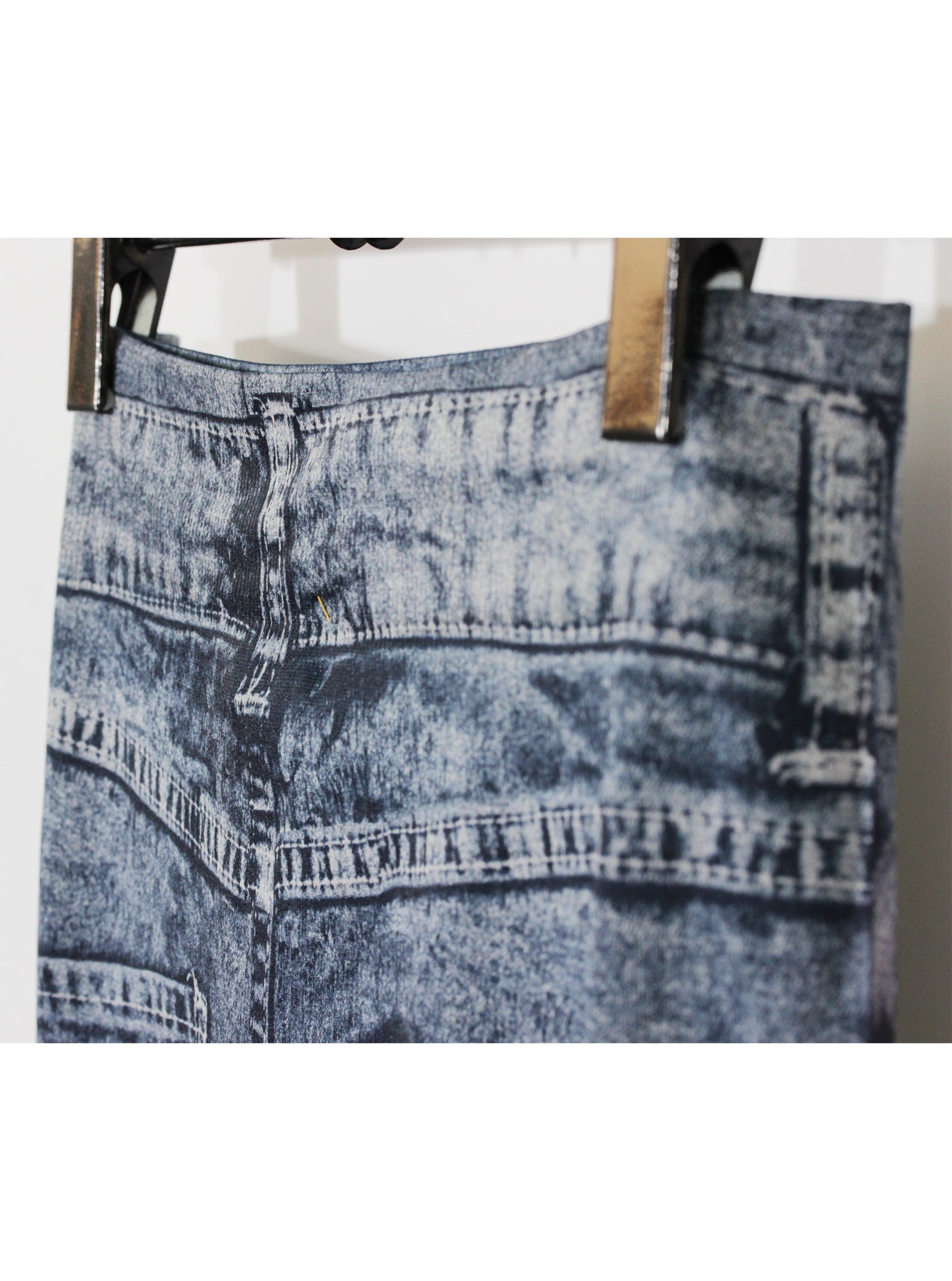 Leggins gris lavado skinny tiro medio textura desgastada | Talla S