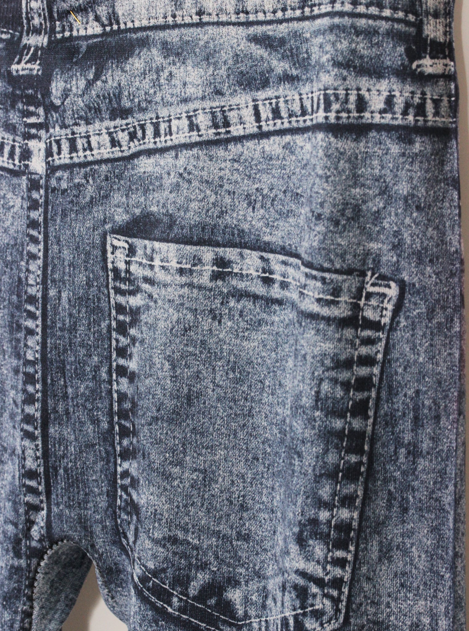 Leggins gris lavado skinny tiro medio textura desgastada | Talla S