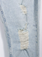 Pantalón denim claro desgaste ligero clásico urbano | Talla 44
