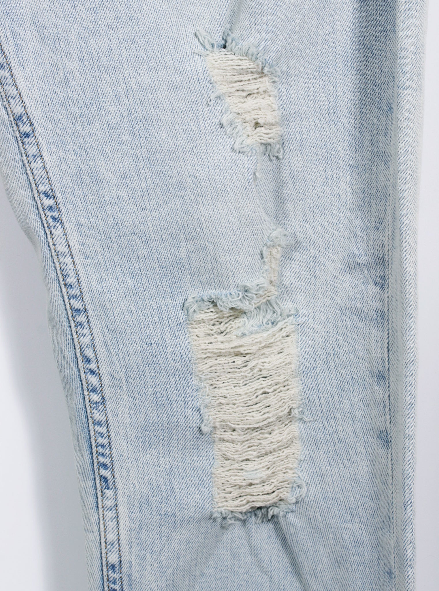 Pantalón denim claro desgaste ligero clásico urbano | Talla 44