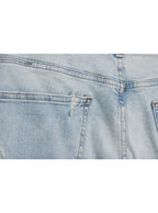 Pantalón denim claro desgaste ligero clásico urbano | Talla 44