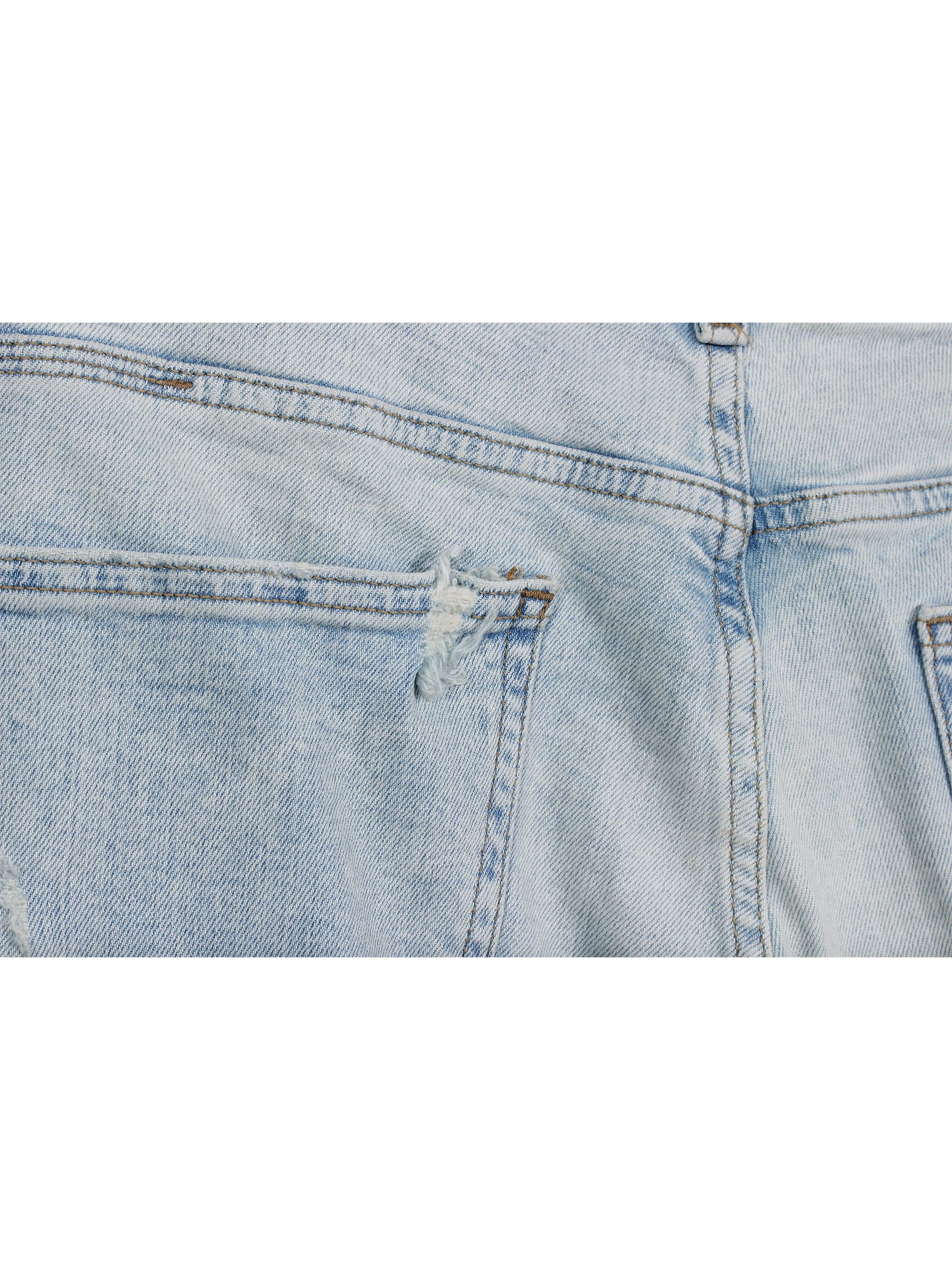Pantalón denim claro desgaste ligero clásico urbano | Talla 44