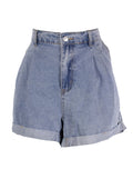 Short denim tiro alto doblez | Talla 3XL