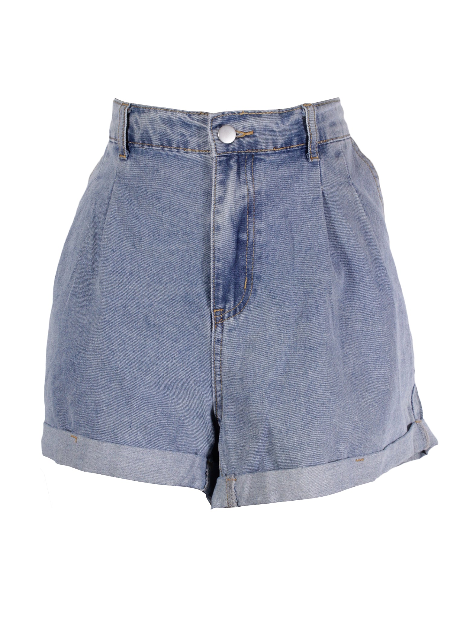 Short denim tiro alto doblez | Talla 3XL