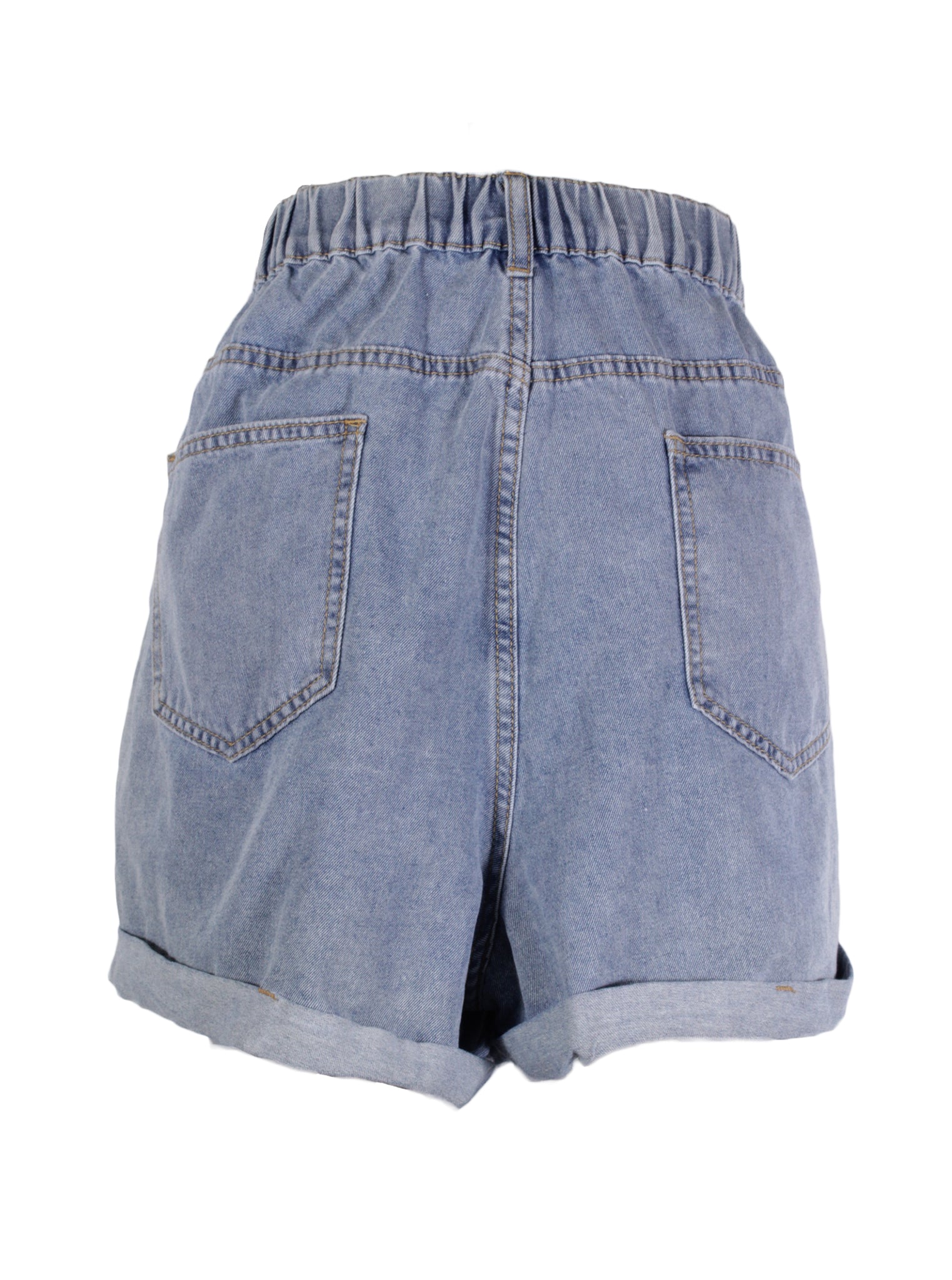 Short denim tiro alto doblez | Talla 3XL
