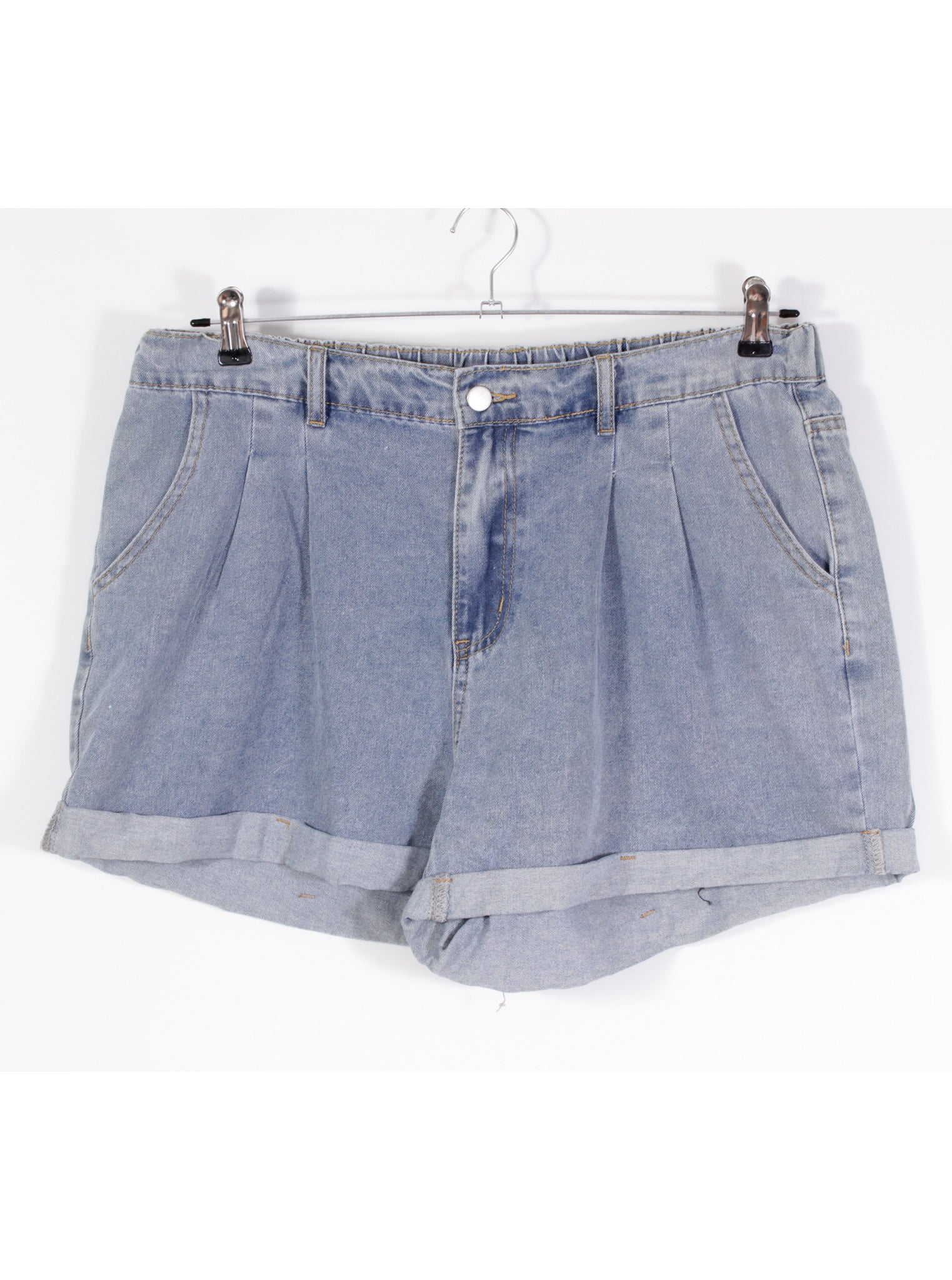 Short denim tiro alto doblez | Talla 3XL