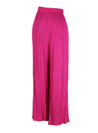 Pantalón fluido rosa ajuste metálico | Talla XL
